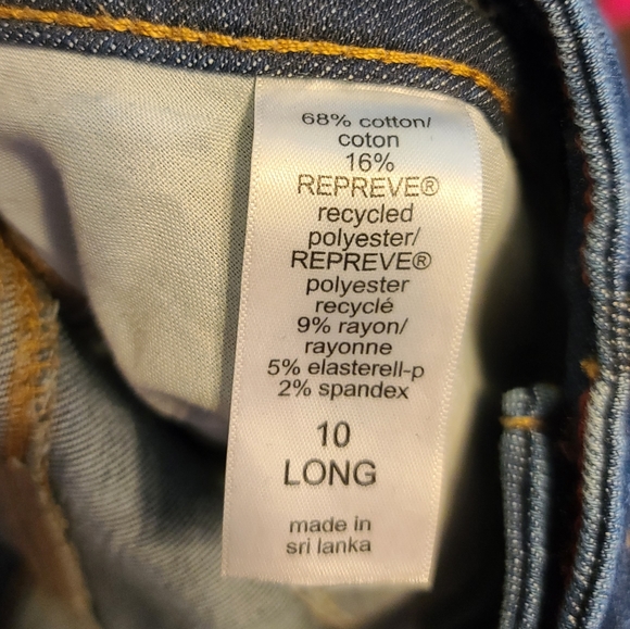 Maurices Women's Size 10 Long Skinny Distressed Hem Denim Blue Jeans 32" Inseam - Picture 8 of 9